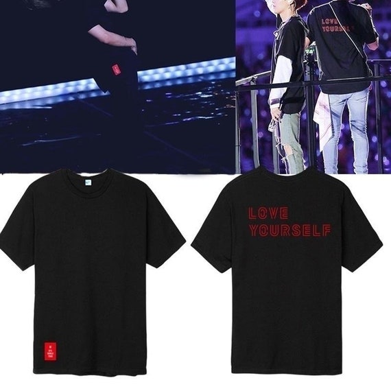 防弾少年団(BTS) - BTS LOVE YOURSELF  Tシャツ Tシャツ KPOP BTS LOVE YOURSELF コットン 丸首 半袖 レディース