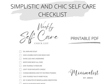 Minimalist Self Care Checklist