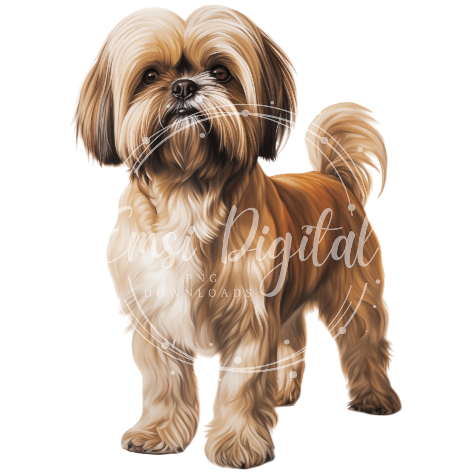 Shih Tzu Clipart | High-quality Transparent PNG | Watercolor Dog ...