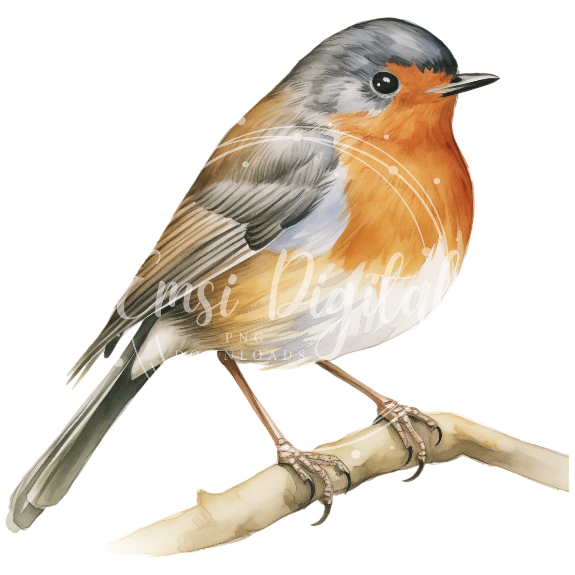 Robin Clipart | High-quality Transparent PNG | Watercolor Bird ...