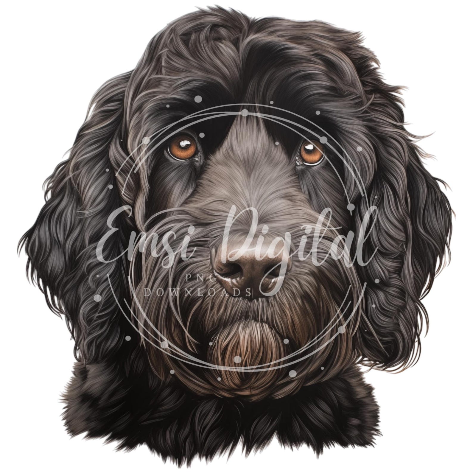 Labradoodle Clipart | High-quality Transparent PNG | Watercolor Dog ...