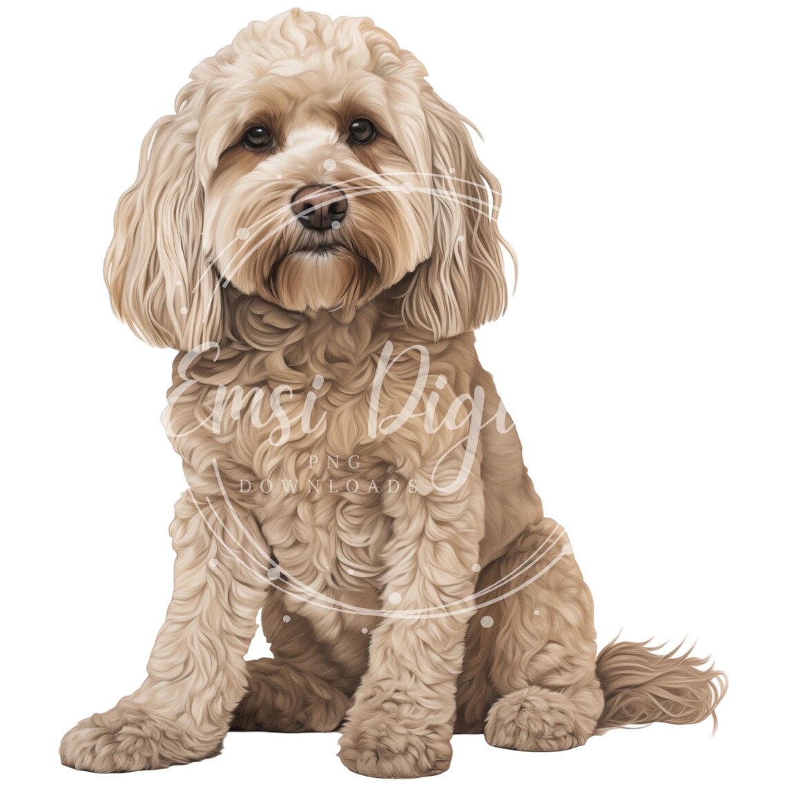 Cockapoo Digital Cockapoo Clipart | High-quality Transparent PNG | Watercolor ...