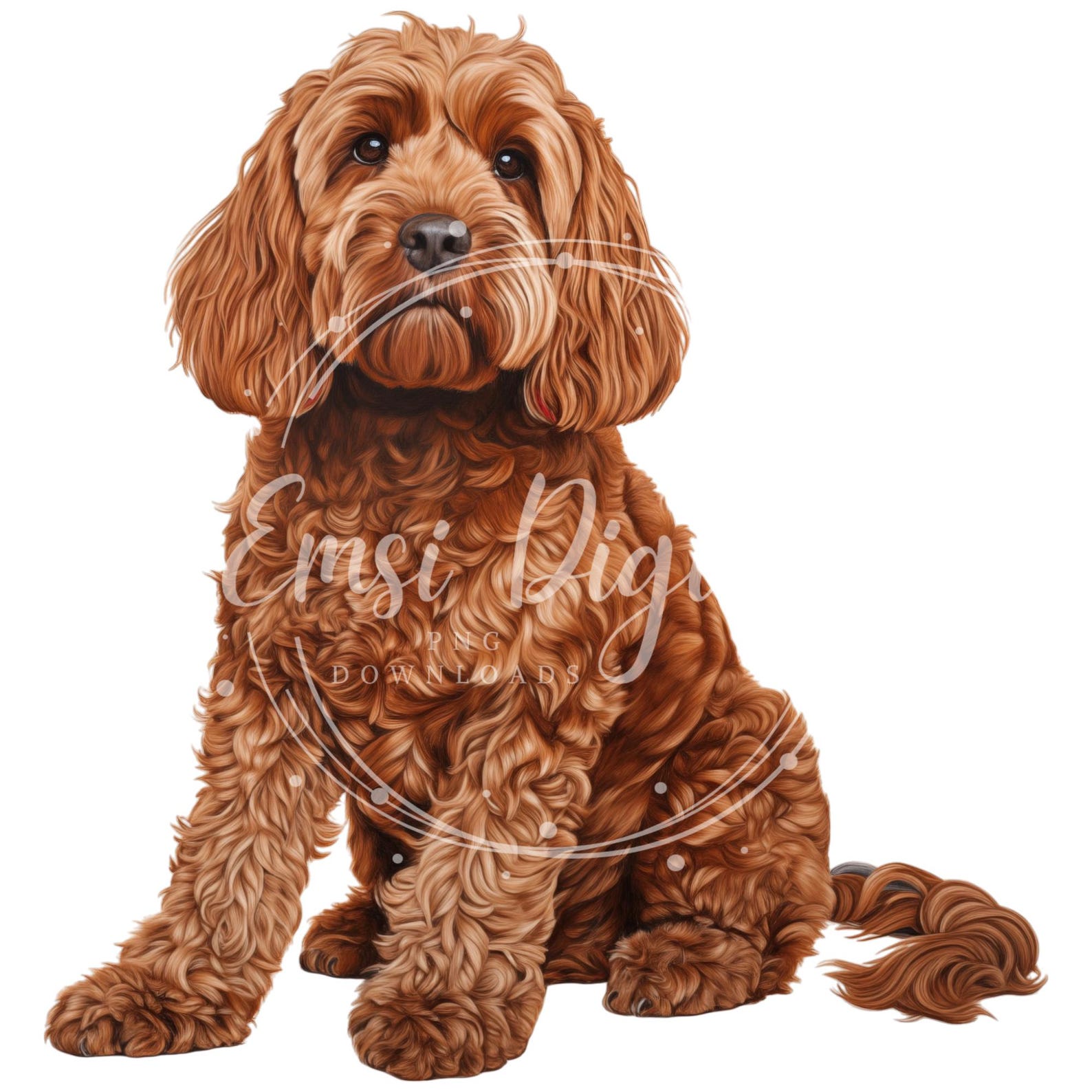 Cockapoo Digital Cockapoo Clipart | High-quality Transparent PNG | Watercolor ...