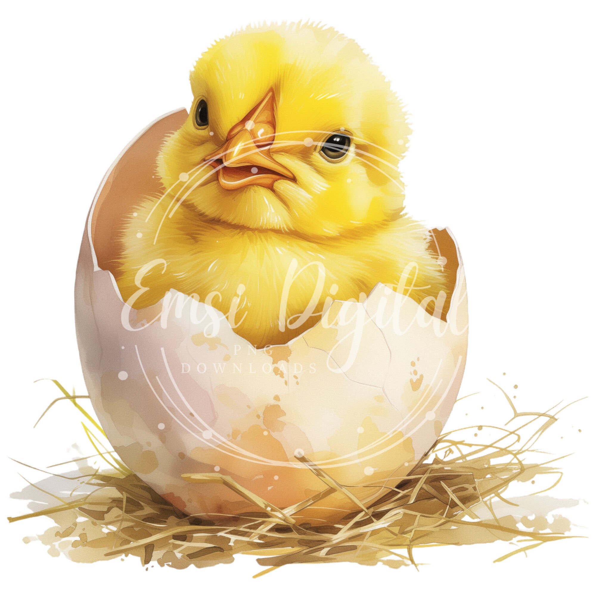 Baby Chick Clipart | High-quality Transparent PNG | Watercolor ...