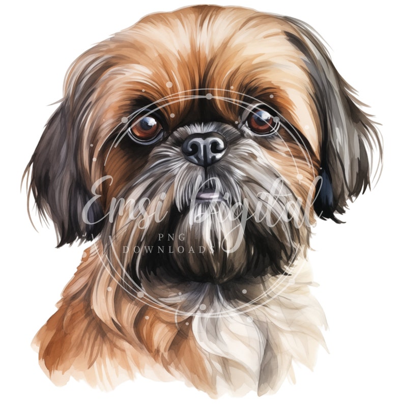 Shih Tzu Clipart | High-quality Transparent PNG | Watercolor Dog ...