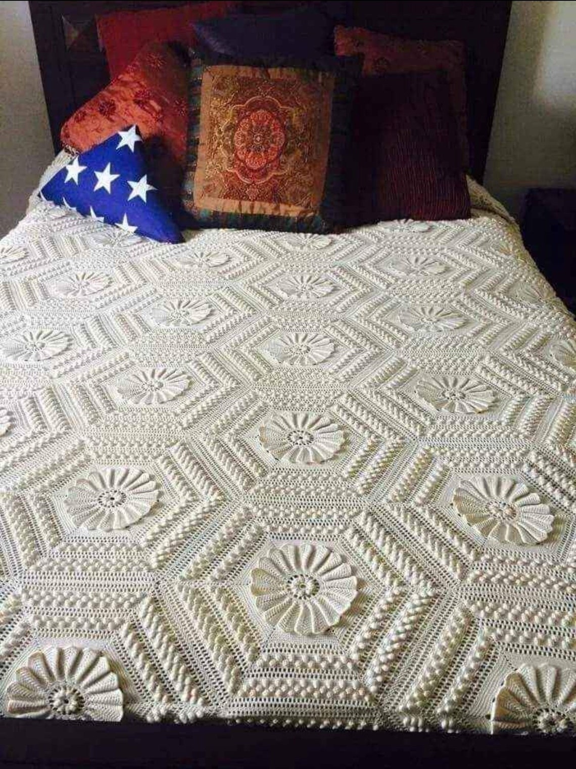 Beautiful Vintage Pride of Boudoir Crochet Blanket Pattern Etsy