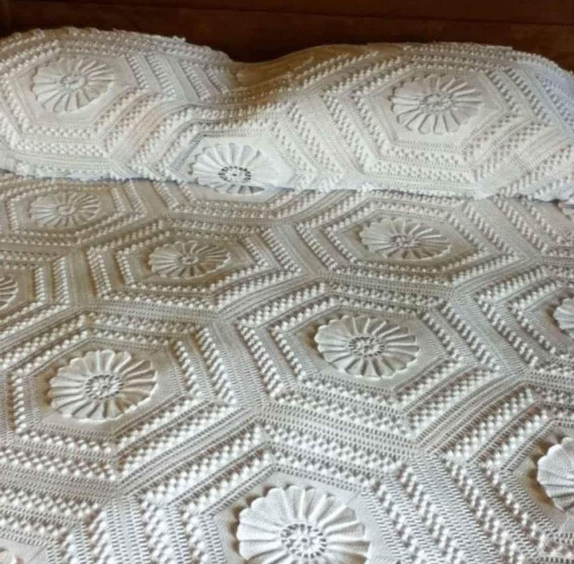 Beautiful Vintage Pride of Boudoir Crochet Blanket Pattern Etsy