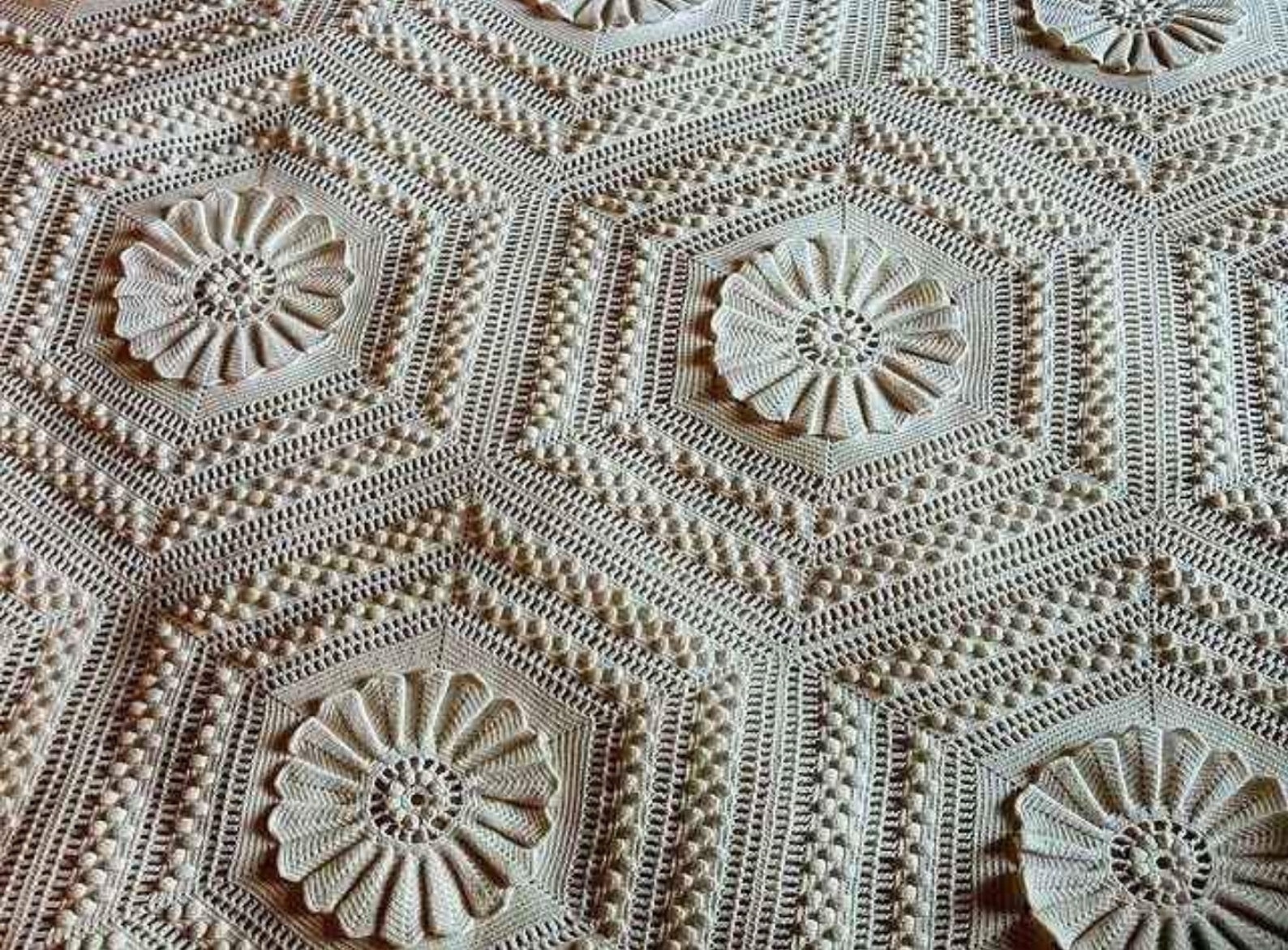 Beautiful Vintage Pride of Boudoir Crochet Blanket Pattern Etsy