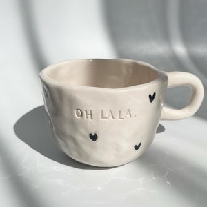 Ohlala Black Heart ceramic mug
