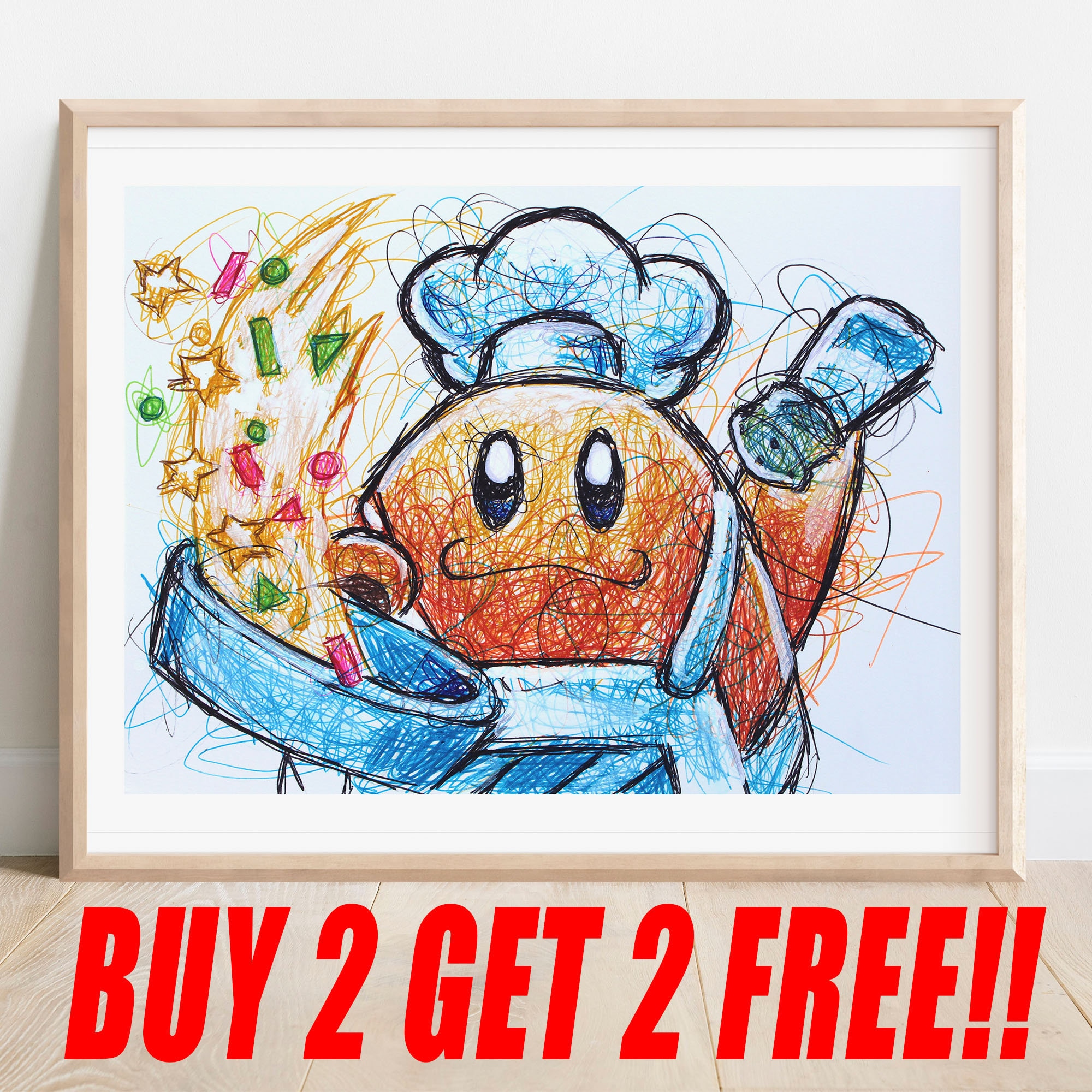 Chef Kawasaki Ballpoint Pen Print, Buy 2 Get 2 FREE, Kirby Fanart