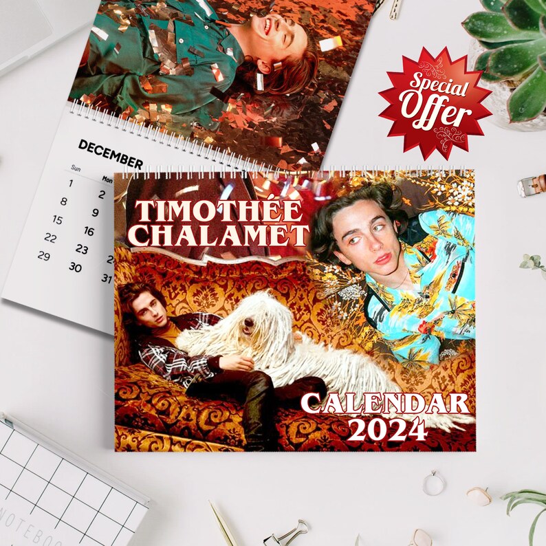 Timothée Chalamet Calendar 2024 Timothée Chalamet 2024 Wall Etsy New