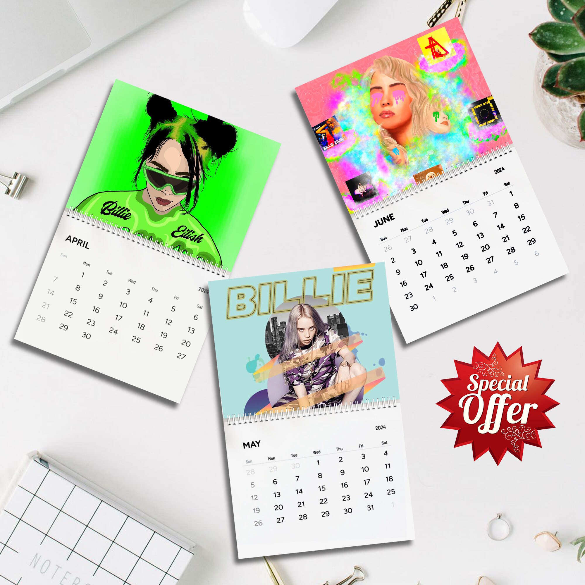 Billie 2024 Calendar, Eilish 2024 Wall Calendar, Celebrity Calendar