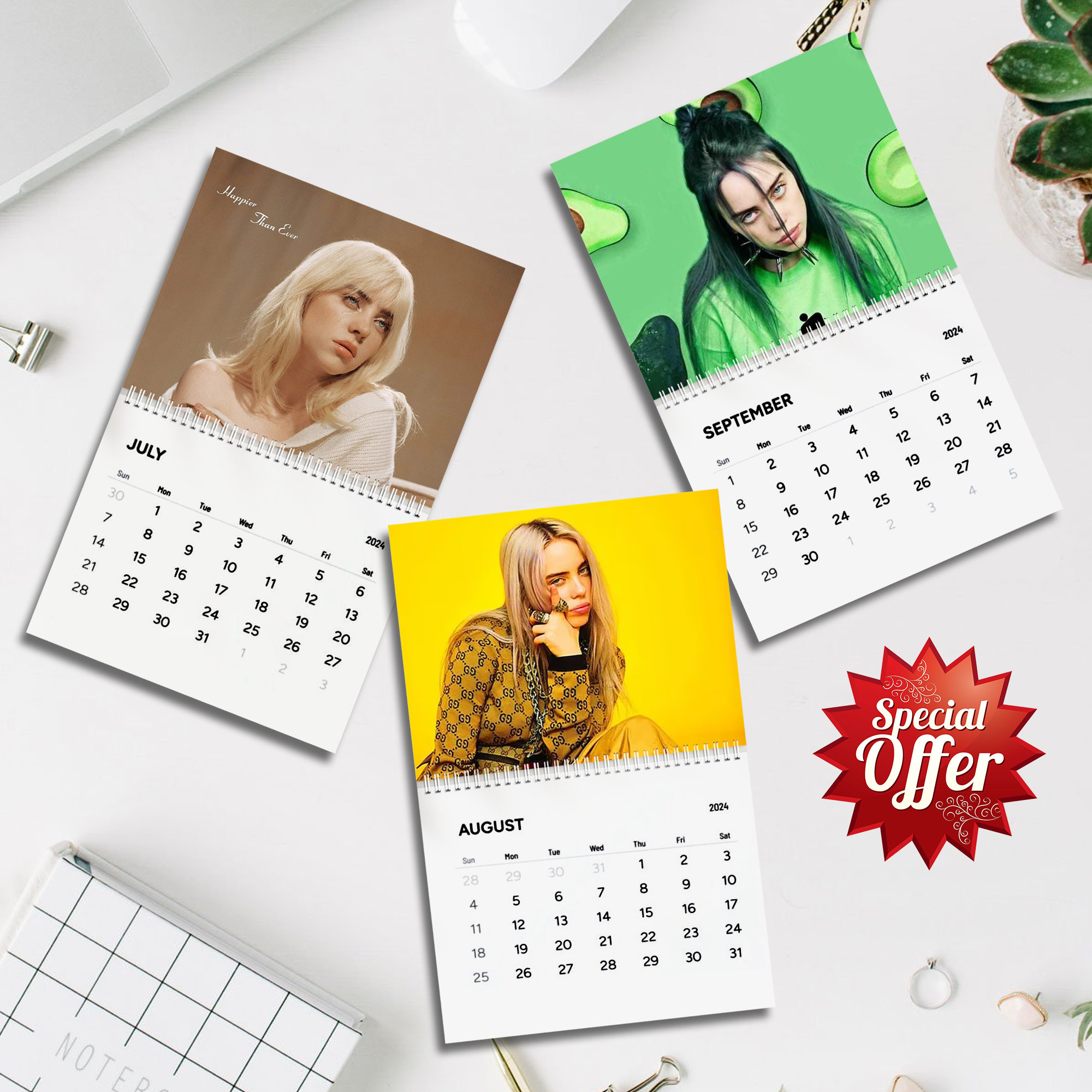 Billie 2024 Calendar, Eilish 2024 Wall Calendar, Celebrity Calendar