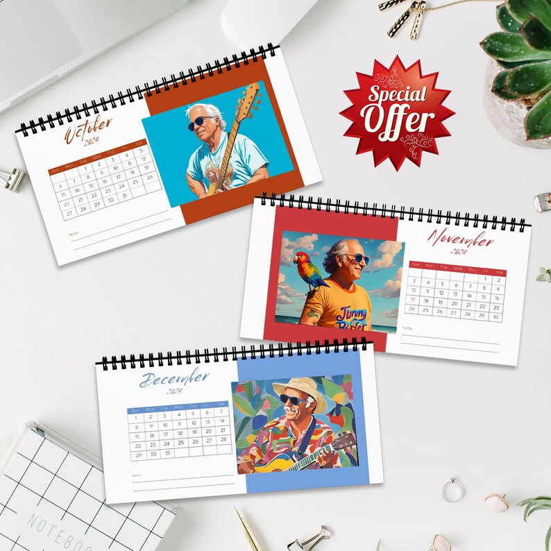 Jimmy Buffett 2025 Calendar Parrothead Margaritaville Country Etsy UK