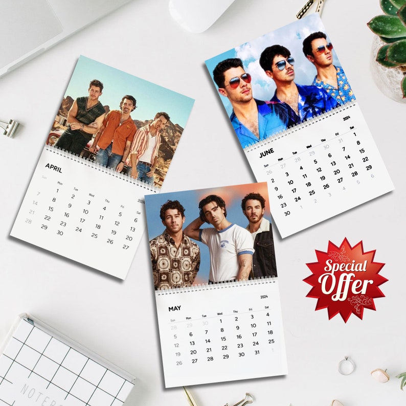 Joe Jonas 2024 Calendar Wall Calendar 2024 Jonas Brothers Etsy