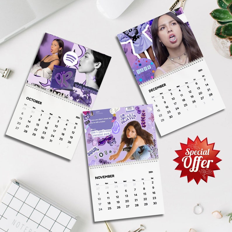 Olivia 2024 Calendar Rodrigo 2024 Wall Calendar Celebrity Etsy Singapore