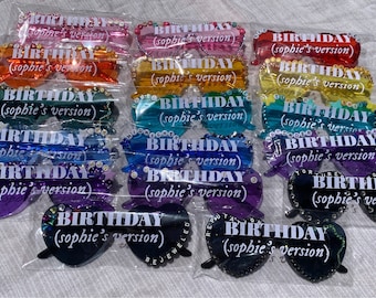Birthday Party Sunglasses Favors | In My Birthday Era | Birthday (Your Name)'s Version