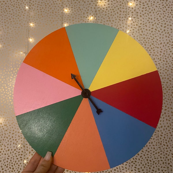 Personalized Spinner Wheel | Hand Painted | For Classrooms, Parties, and Drinking Games