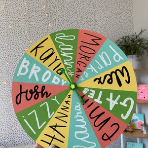 Personalized Spinner Wheel Hand Painted For Classrooms, Parties, and Drinking Games image 4