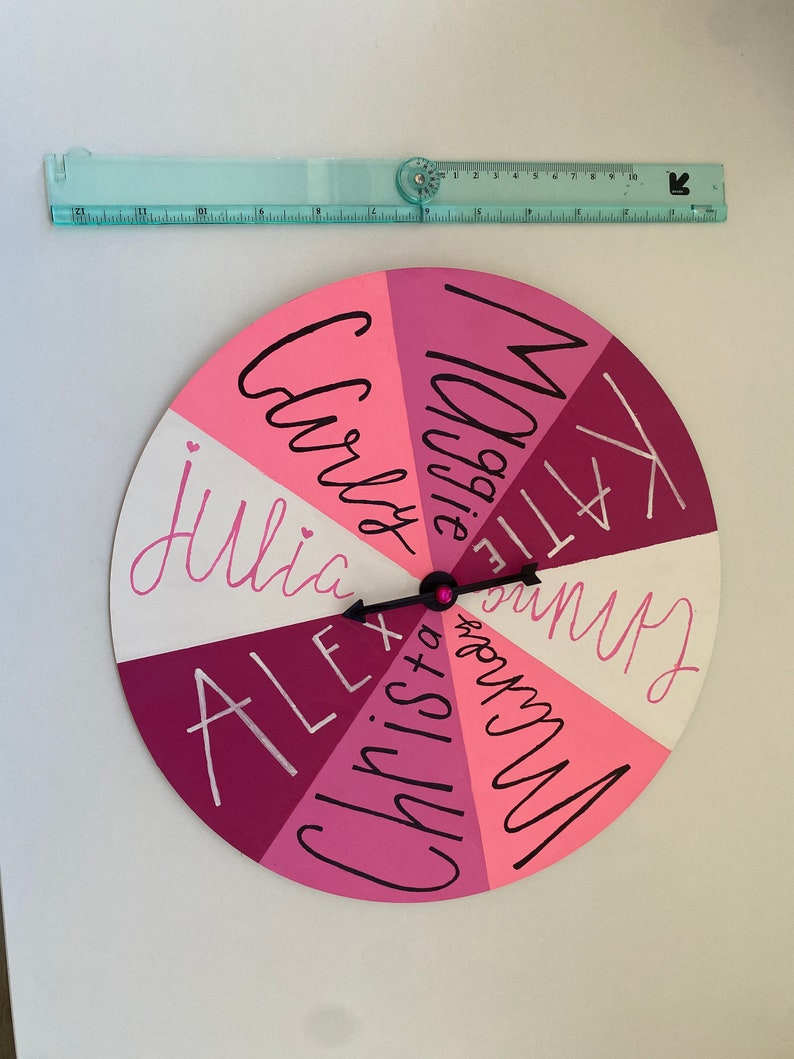 Personalized Spinner Wheel Hand Painted For Classrooms, Parties, and Drinking Games image 3