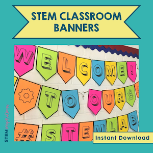 STEM Classroom Banners Decor voor basisschool klaslokaal, Middle School STEAM Lab, Maker Space wanddecoraties, Digitale Download