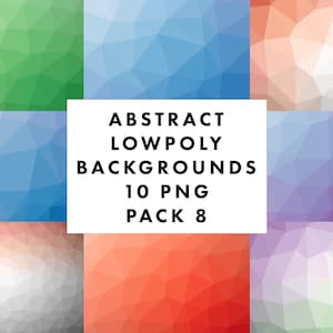 Geometric background Digital Paper Clip Art Pack 8. Abstract polygons backgrounds. Set of 10 PNG digital papers. Instant download.