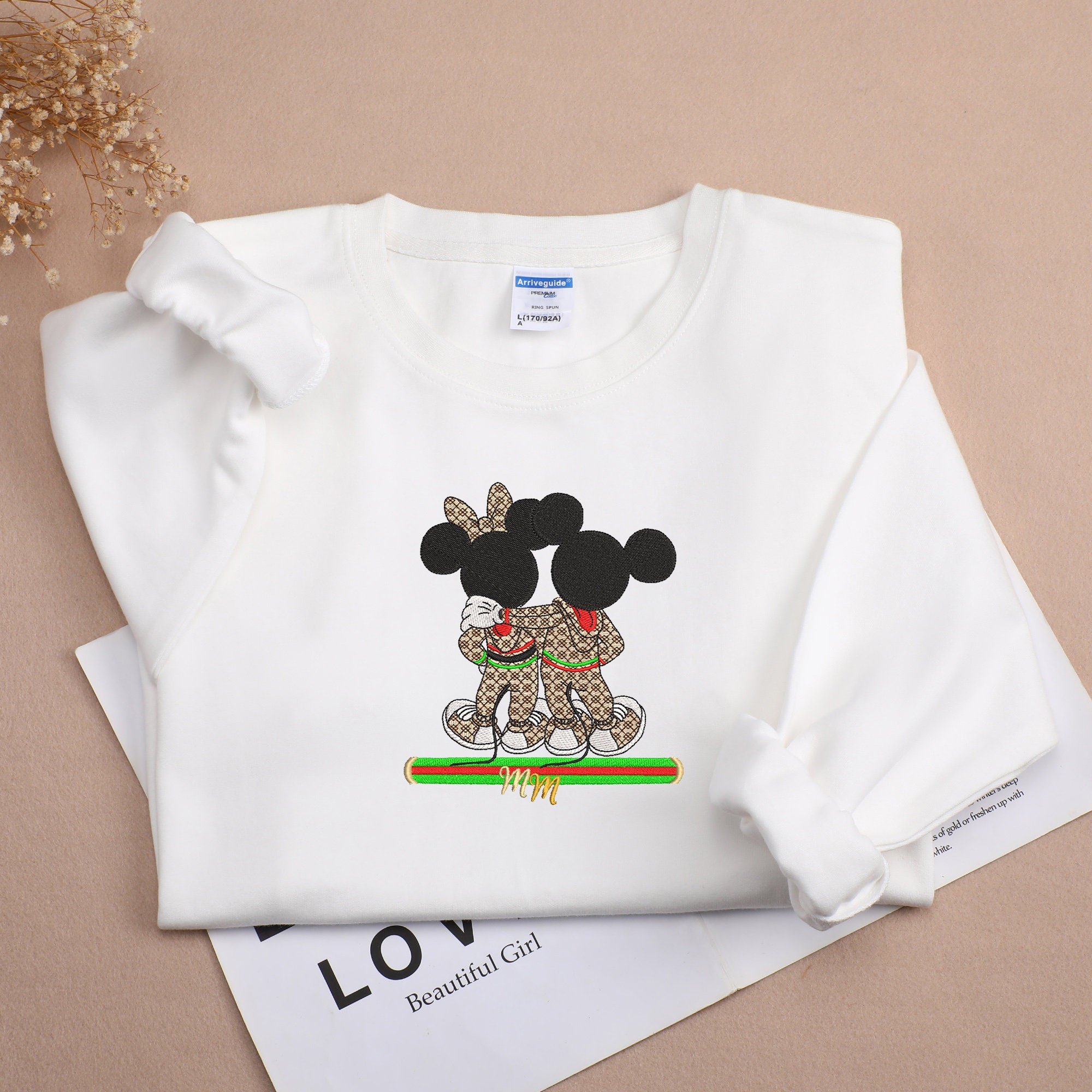 Discover Disney Mickey And Minnie Embroidered Sweatshirt