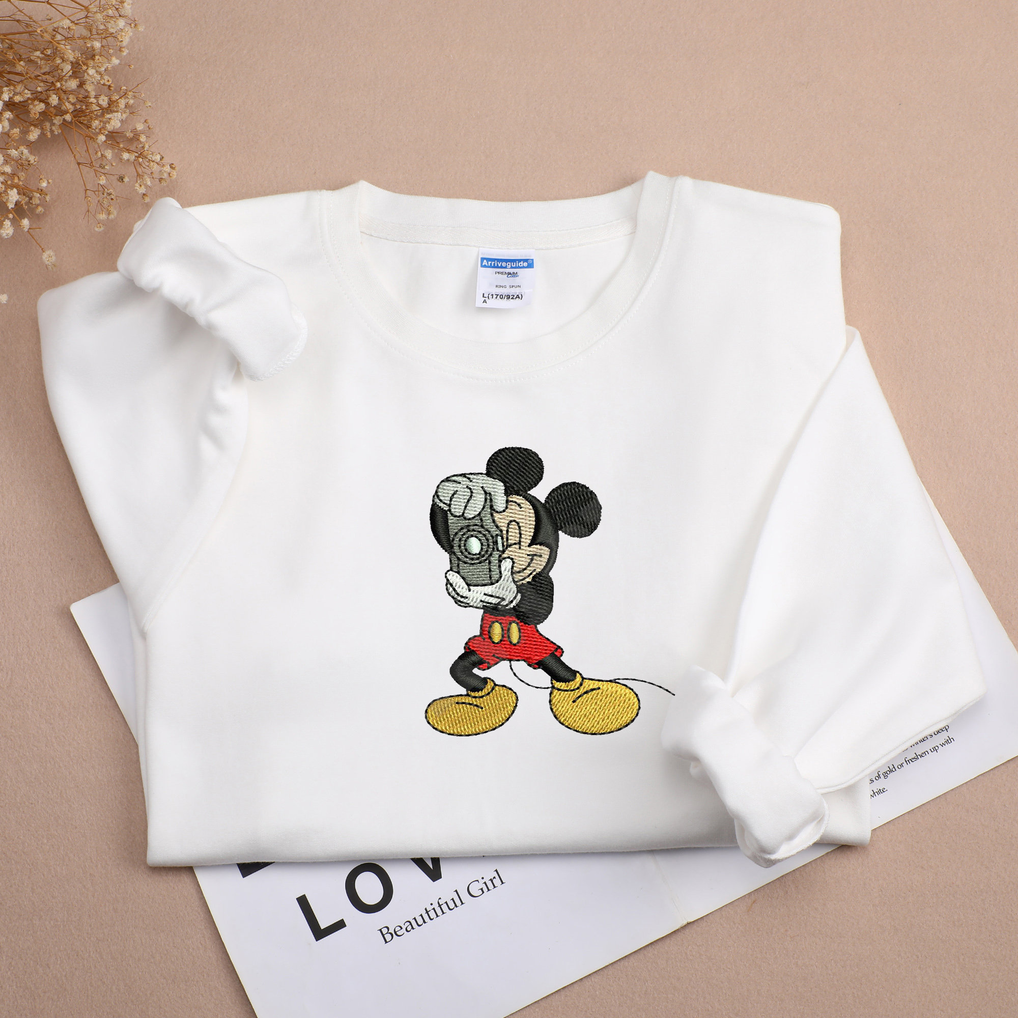 Discover Disney Mickey Mouse Paparazi Embroidered Sweatshirt