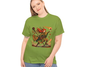 Cartoon Druid Spellcaster T-Shirt | Kiki Druid Spells DnD Dungeons and Dragons