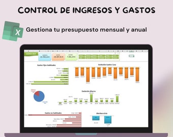Income Personal Expenses Excel Template/Personal Finance Spreadsheet/Personal Expenses Dashboard/Spanish/Home Expenses Template