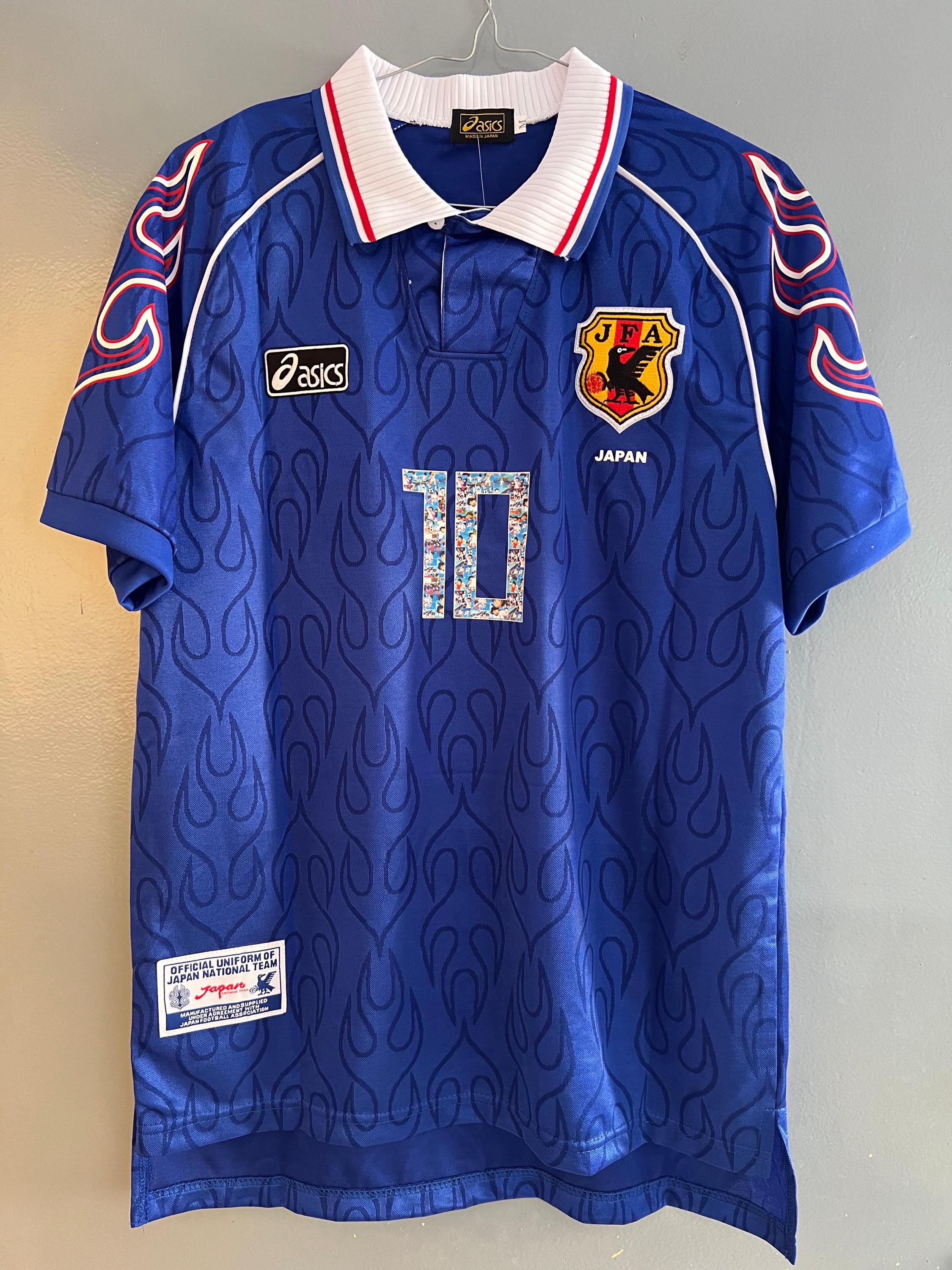 【oMAdesignstudios】oMA JAPAN 1998 LONG SLEEVE SOCCER JERSEY Japan 1998 World Cup Away Long-Sl. Jersey [Free Shipping]