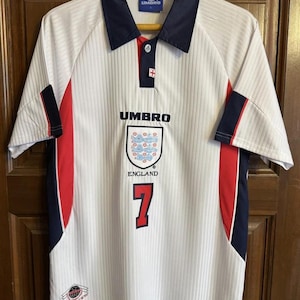 England 1998 World Cup Umbro Home Football Jersey 90s Made