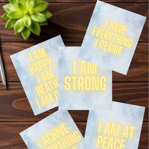 Cartes d'affirmation imprimables_NEO_edition/Cartes de soins personnels/Cartes d'encouragement/Cartes d'amour de soi/54 cartes/Télécharger, imprimer et pratiquer aujourd'hui.
