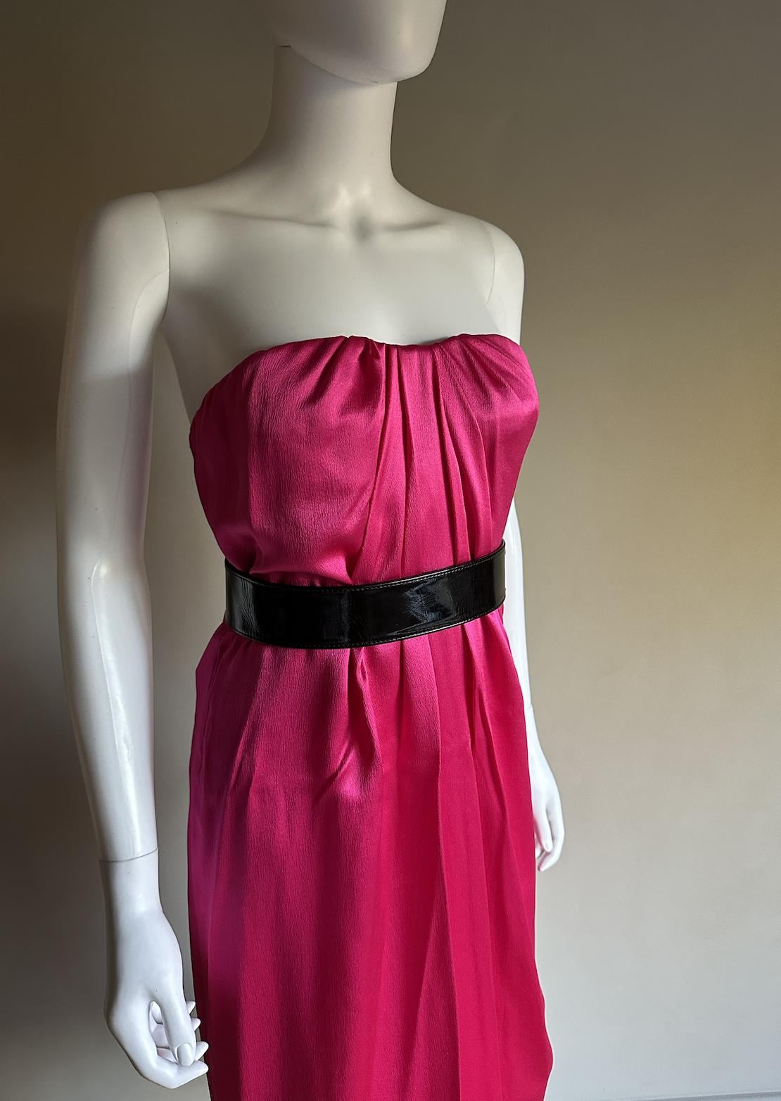 alexander mcqueen hot pink dress MCQ ALEXANDER MCQUEEN Hot Pink Modern Mesh Dress ($465) liked on Polyvore