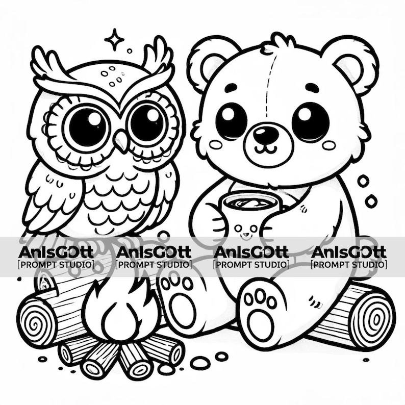 Cozy Autumn Coloring Pages, Cute Kawaii Thanksgiving Harvest Prints ...