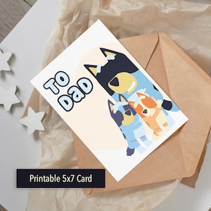 Para papá, tarjeta imprimible del Día del Padre o tarjeta de cumpleaños para papá o esposo, descarga digital, tarjeta de 5x7