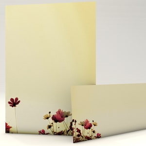 Motif paper &quot;SunnyFlowers&quot; stationery, envelopes and complete sets