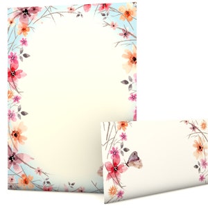 Motif paper &quot;spring dance&quot; stationery, envelopes and complete sets