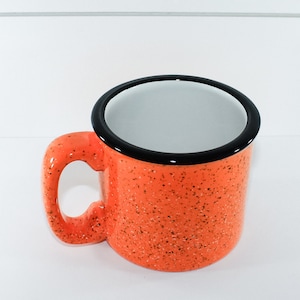 6 Pack Orange Speckled Campfire Coffee Mug || Blank Ceramic Coffee Cup || Fall Orange Mug || Bulk Mugs || Pain Coffee Mug || Wedding Favor