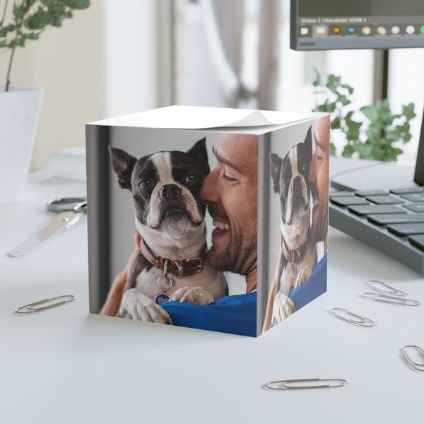 Cube en papier personnalisé pour animal de compagnie, votre photo ici, cadeaux pour lui, cadeaux pour elle, cadeau pour les amoureux des animaux de compagnie, cadeau photo personnalisé