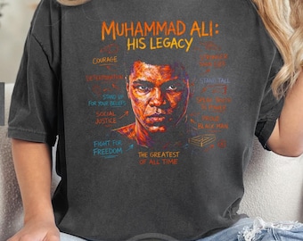 Comfort Colors® Muhammad Ali Legacy Shirt, Long Sleeve Civil Rights Activist Shirt, Muhammad Ali Social Justice Shirt, Human Rights Shirt