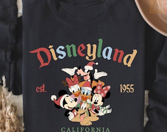 Disneyland Christmas Sweatshirt, Mickey Christmas Sweatshirt, Mickey And Friends Christmas Shirt, Christmas Family Sweathirt,Gift For Disney