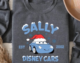 Disney Cars Christmas Sweatshirt, Sally Christmas Sweatshirt, Mcqueen Christmas Sweatshirt,Disney Pixar Christmas,Cars Christmas Group Shirt