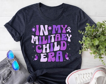 In My Military Child Era Shirt, Military Child Month Shirt, Military Kids Shirt, Purple Up For Military Kids, Kids Shirt, Family Shirts
