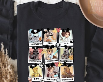 Retro Star Wars Sweatshirt, Star Wars Characters Sweatshirt, Disney Star Wars Sweatshirt, Disneyland Sweatshirt, Darth Vader Sweatshirt