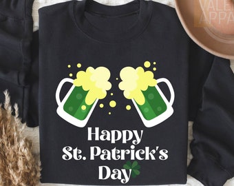 Happy St Patricks Day, Beer Sweatshirt, Lucky Sweatshirt, St Pattys Day Shirt, Shamrock Sweatshirt, Irish Shirt, Lucky Shirt, Funny Tshirt