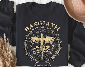 Basgiath War College Sweatshirt, Dragon Rider, Fourth Wing Shirt, Book Lover Sweatshirt, Iron Flame, Gift For Book Lover, Book Lover Tshirt