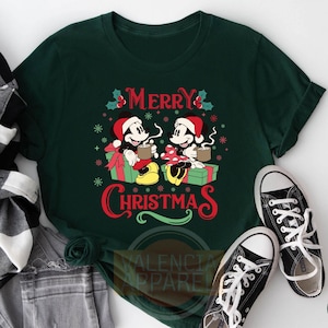 Disney Merry Christmas Shirt, Mickey Christmas Shirt, Disney Christmas Trip Shirt, Mickey Minnie Shirt,Santa Hat Christmas Shirt,Disney Gift