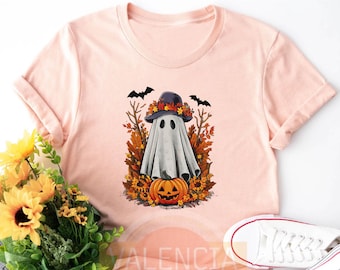 Ghost Shirt, Pumpkin Shirt, Spooky Season Shirt, Halloween Tshirt, Funny Halloween Shirt, Halloween Gift, Scary Shirt, Cute Fall Shirt