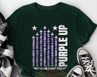Purple Up For Military Kids, Military Child Shirt, Military Shirt, Military Kids Gifts, Military Gifts, Miltary Support, Family Shirts